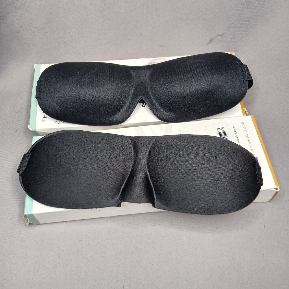 NIDRA The Deep Rest Mask Set of 2 New in Box Old Stock Black Adjustable - Picture 2 of 8